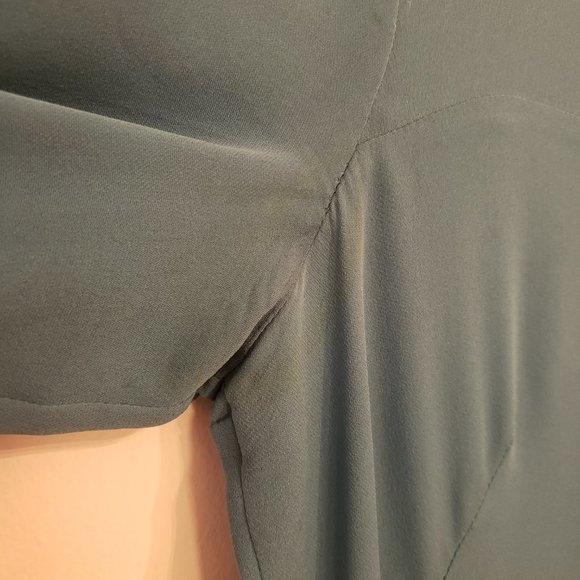 Babaton Teal Silk Mini Dress - Picture 3 of 6